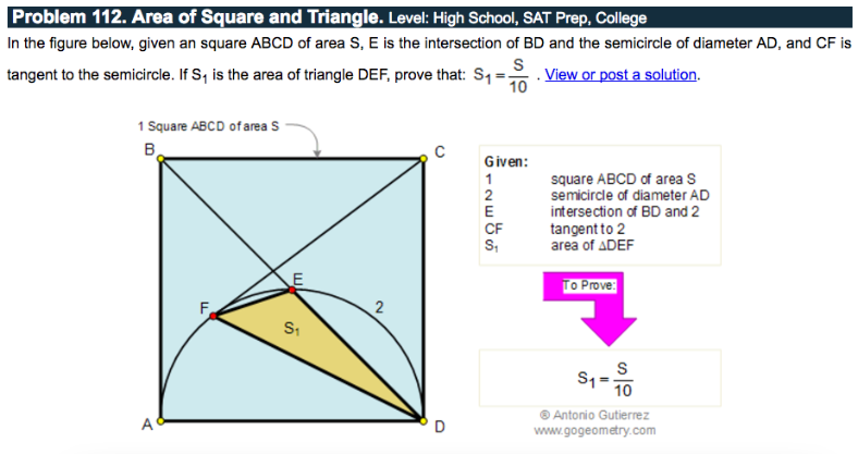 Inspired by http://www.gogeometry.com/problem/p112_area_square_elearning.htm