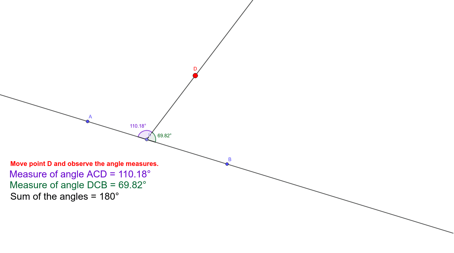 Linear Pair Theorem Geogebra 4819