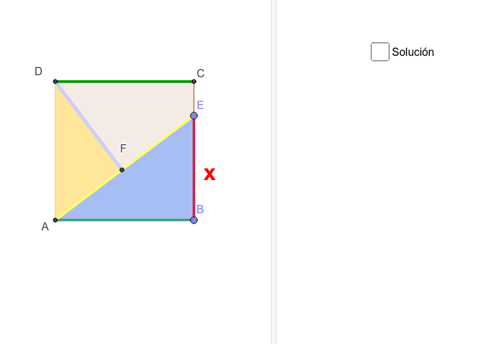El puzle consiste en mover los dos triángulos y el trapecio hasta conseguir un rectángulo. Presiona Intro para comenzar la actividad