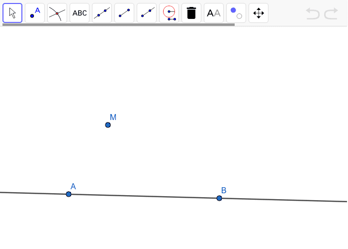 Construct Line MN that is parallel to line AB. Press Enter to start activity