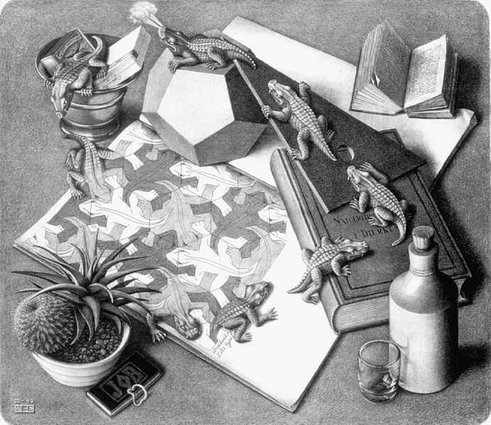 Reptiles, M.C.Escher, 1943, lithograph