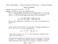 Survey of Calculus Solution Sheets