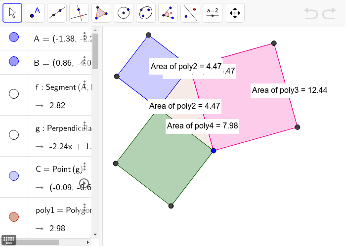 To Verify The Pythagoras Theorem Geogebra 9863