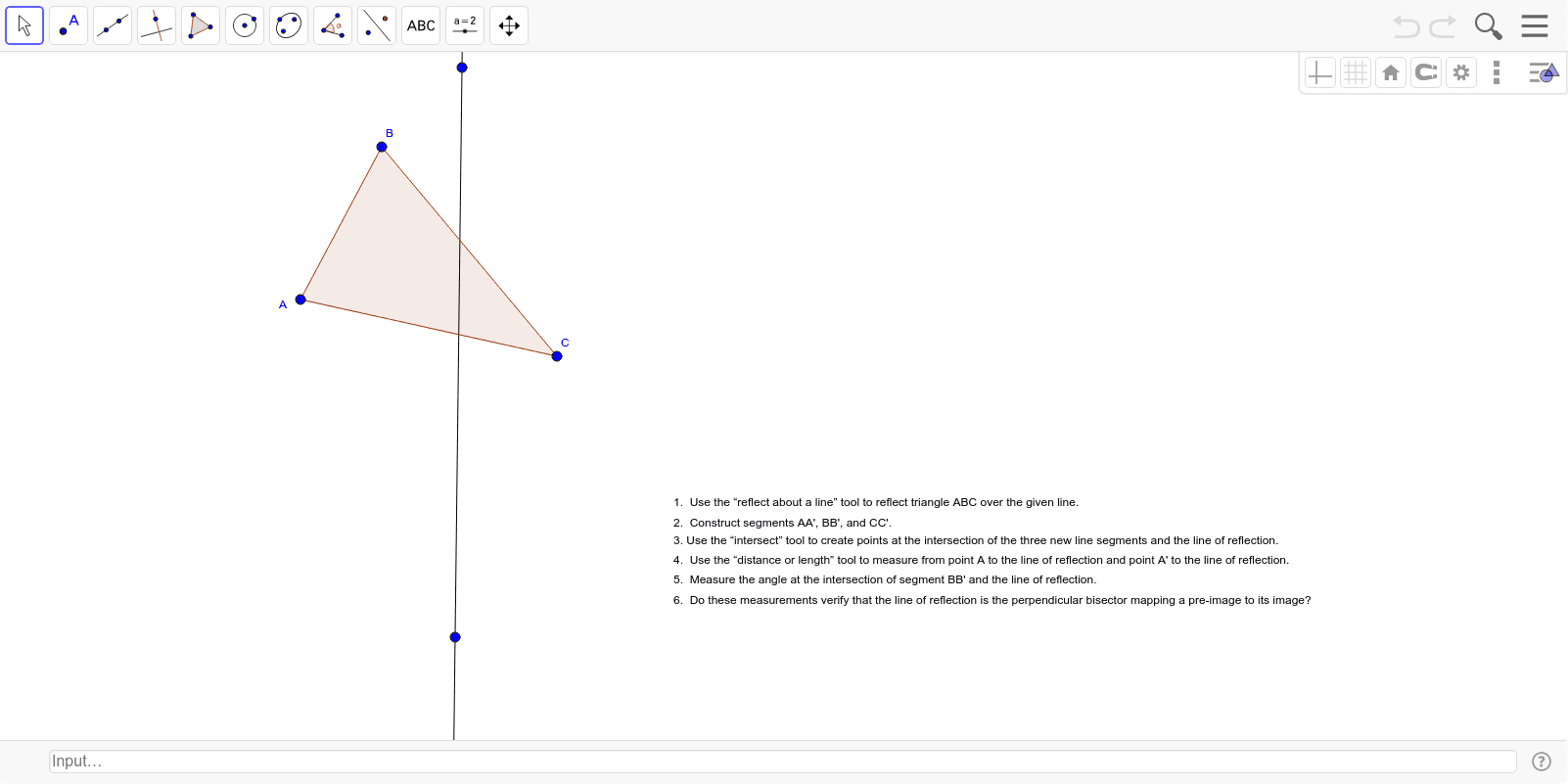 Triangle Reflection GeoGebra