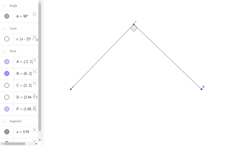 locus of two perpendicular line segments Press Enter to start activity