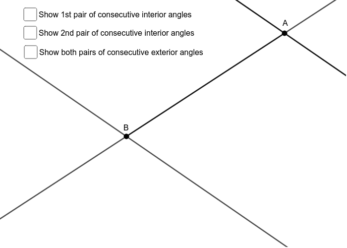 Interior angles of parallel lines Press Enter to start activity