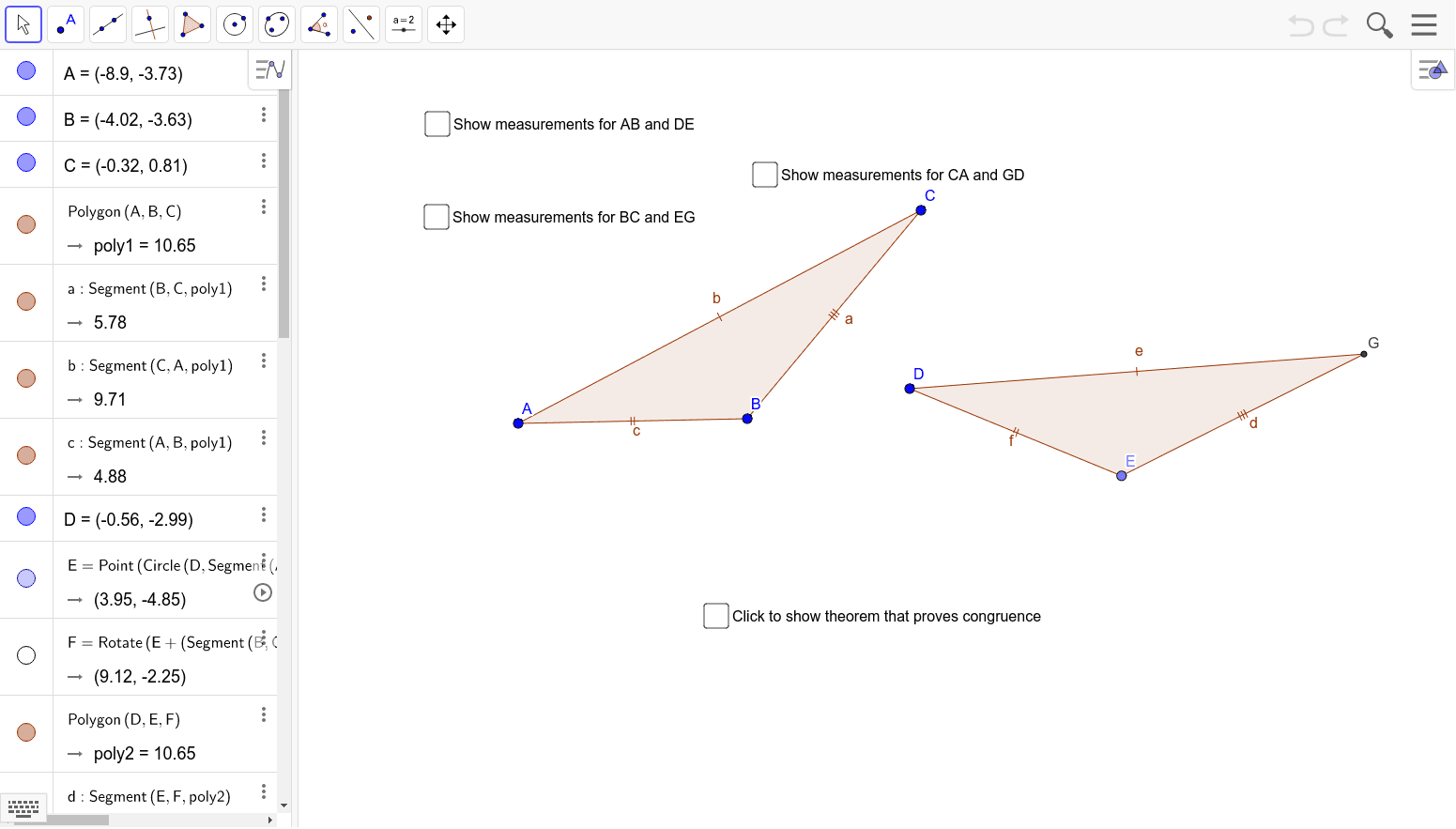 Triangle Congruence Geogebra 0196