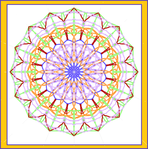 Mandala realizzato da Francesco con un'applicazione online.