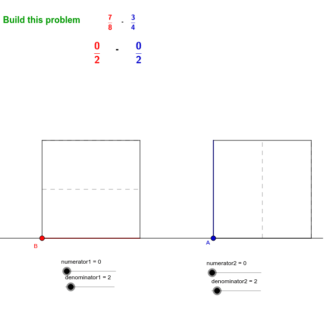 Subtracting Fractions using an Area Model