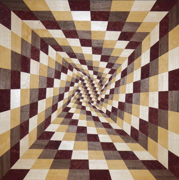 Vortex, Wood Inlay, Jarrah Burl, 2017