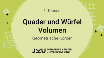 Quader und Würfel - Volumen 