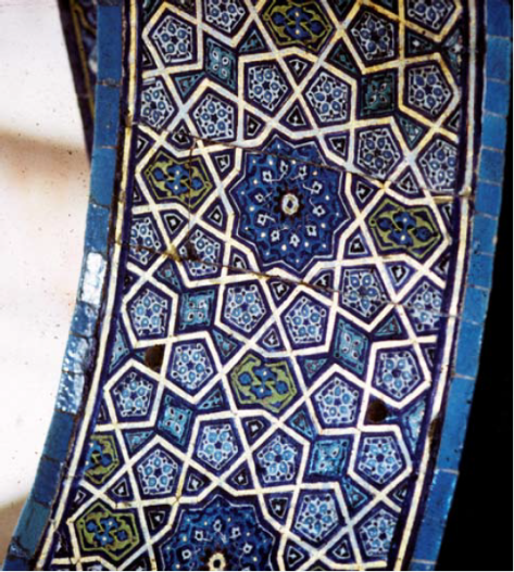 Detail van decoratie van de loge van de sultan in de Ottomaanse Groene moskee van Bursa (Turkije 1424 n.C.)