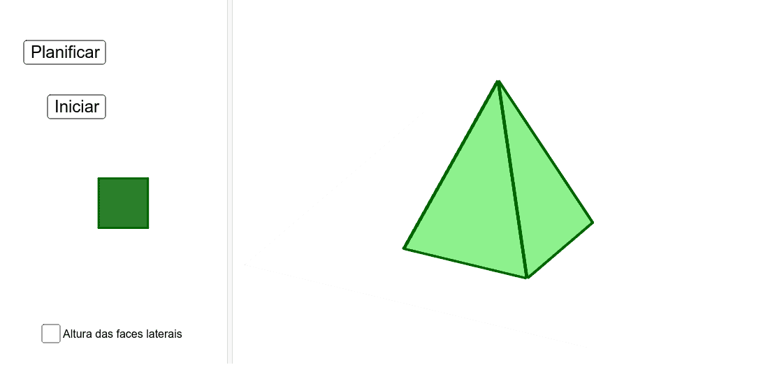 Pirâmide quadrangular regular Pressione Enter para iniciar a atividade