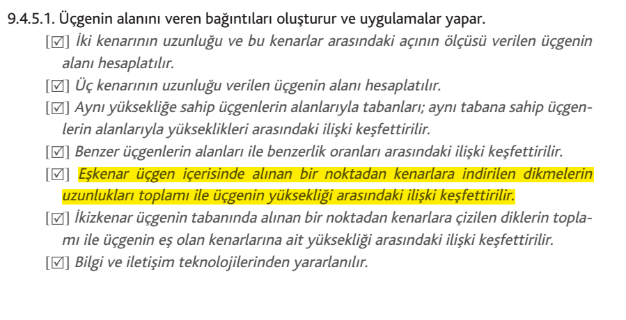 2013 Matematik Öğretimi programında belirtilen kazanıma yönelik materyal