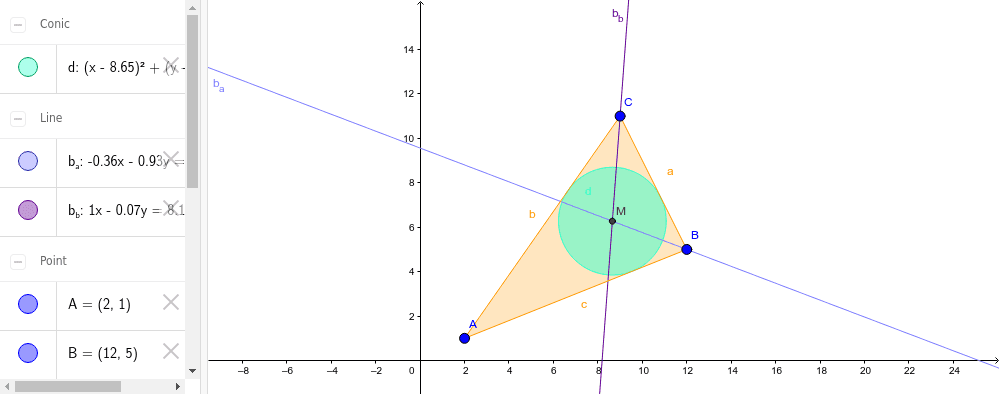 Circunferencias en un Triángulo Presiona Intro para comenzar la actividad