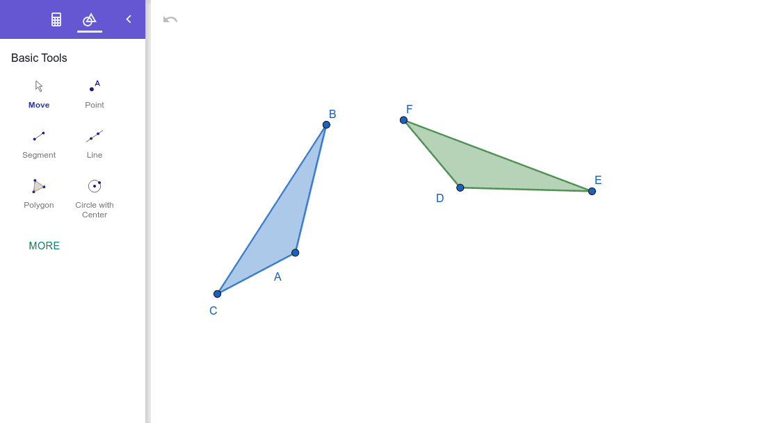 Show that these two triangles are congruent. Press Enter to start activity