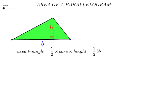 Area of a Parallelogram – GeoGebra