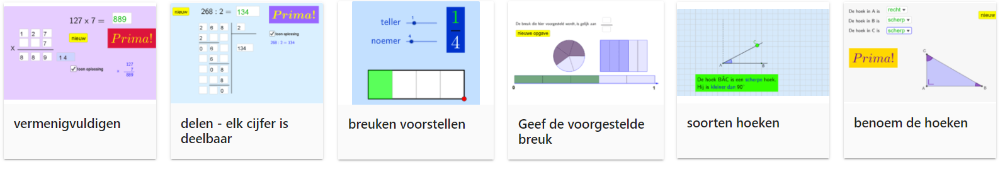 rekenen en meten in het derde leerjaar... enkele schermafbeeldingen
