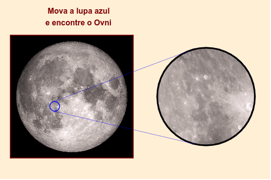 Há um OVNI pousado na superfície da Lua. Use o telescópio para localizá-lo. Pressione Enter para iniciar a atividade