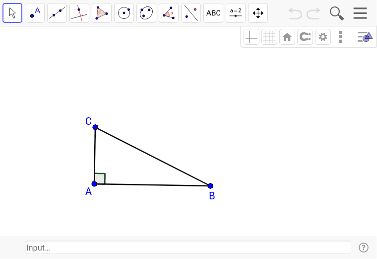 Construct perpendicular bisectors on each side of the triangle. Press Enter to start activity