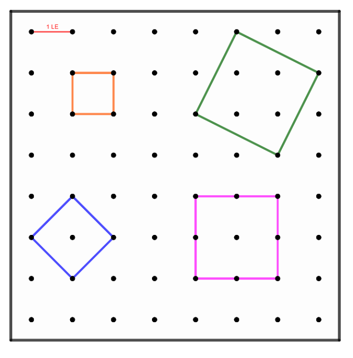 A1: Bestimme den Flächeninhalt der einzelnen Quadrate.