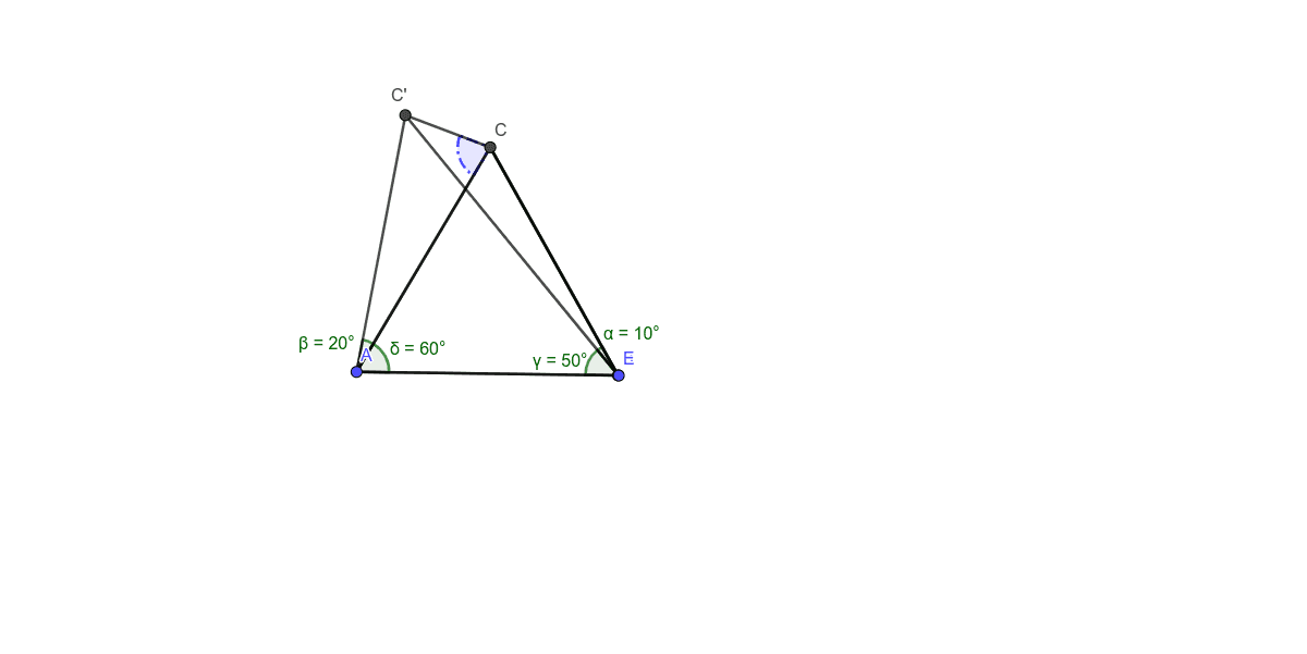 En la siguiente figura, se tienen los ángulos que están marcados. ¿Cuánto vale el ángulo azul? Presiona Intro para comenzar la actividad