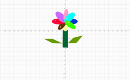 Flowers created with elipses
