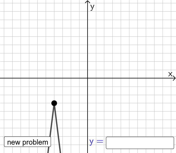Complete the equation for the absolute value graph shown (lower right).  Be sure to pan and zoom if you need.  Press Enter to start activity