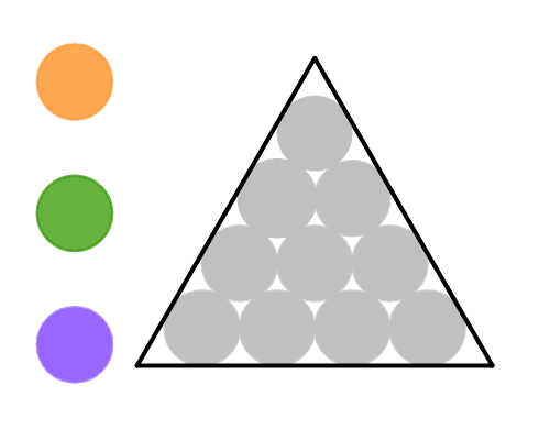 Clique no interior de cada círculo para mudar sua cor. Pressione Enter para iniciar a atividade