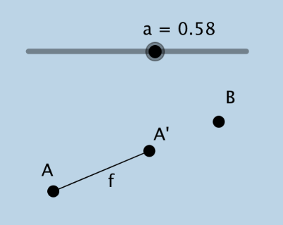 3) Construct segment with endpoints A and A'. 