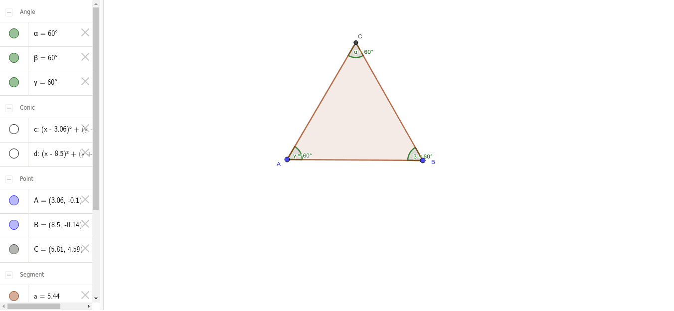 Construcción Triángulo Equilátero Geogebra 9991