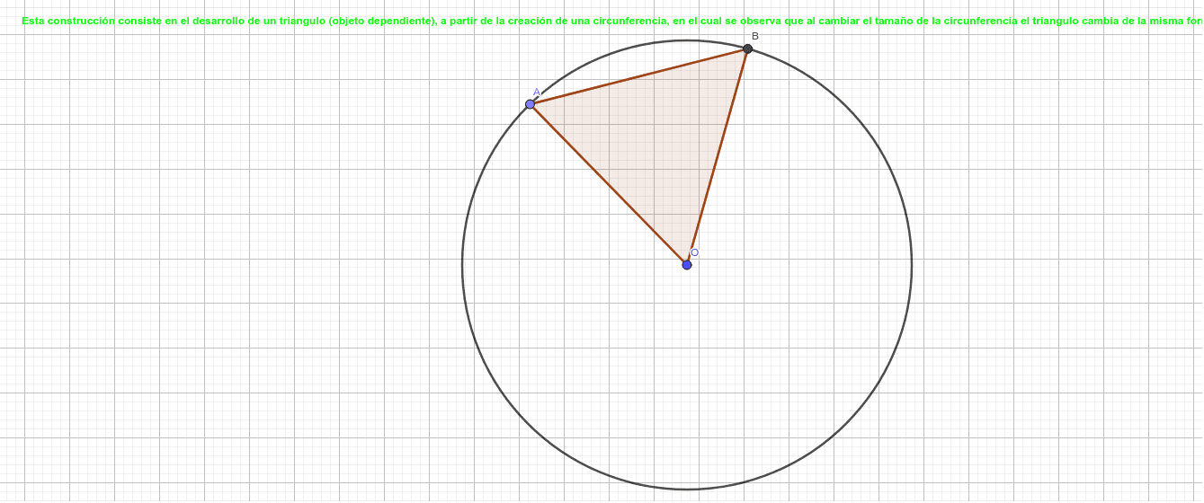 Triangulo a partir de una circunferencia  Presiona Intro para comenzar la actividad