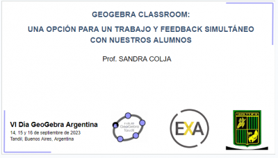 GeoGebra Classroom: trabajo y feedback simultáneo