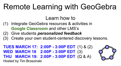 Remote Learning with GeoGebra