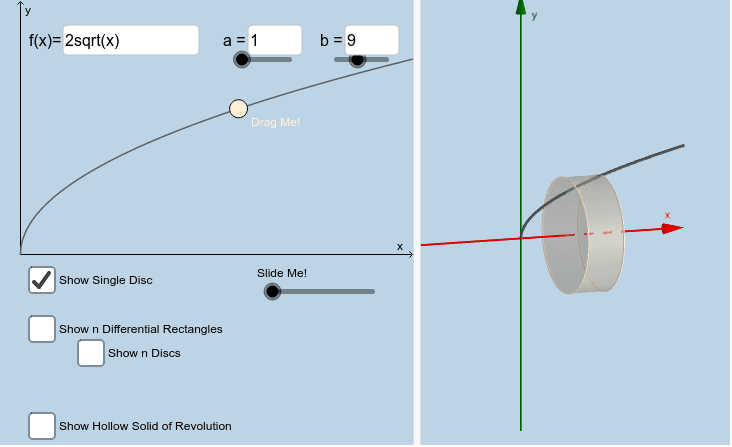 Volumes of Solids of Revolution: Disc Method
