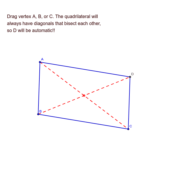 If The Diagonals Of A Quadrilateral Bisect Each Other Geogebra 4645