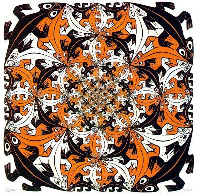 Figura com répteis de Escher 