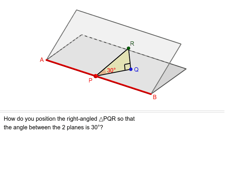 Angle between 2 Planes GeoGebra