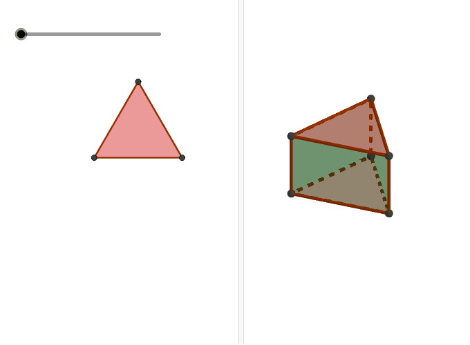 Netz eines Dreieck-Prismas: das ist eine Möglichkeit, eine Bastelvorlage herzustellen. Drücke die Eingabetaste um die Aktivität zu starten