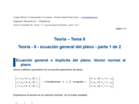Teoría - 6 - ecuación general del plano - parte 1 de 2.pdf